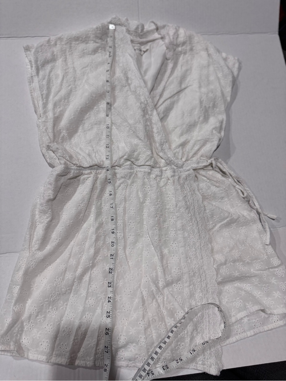 Storia White Wrap Romper - Picture 10 of 12
